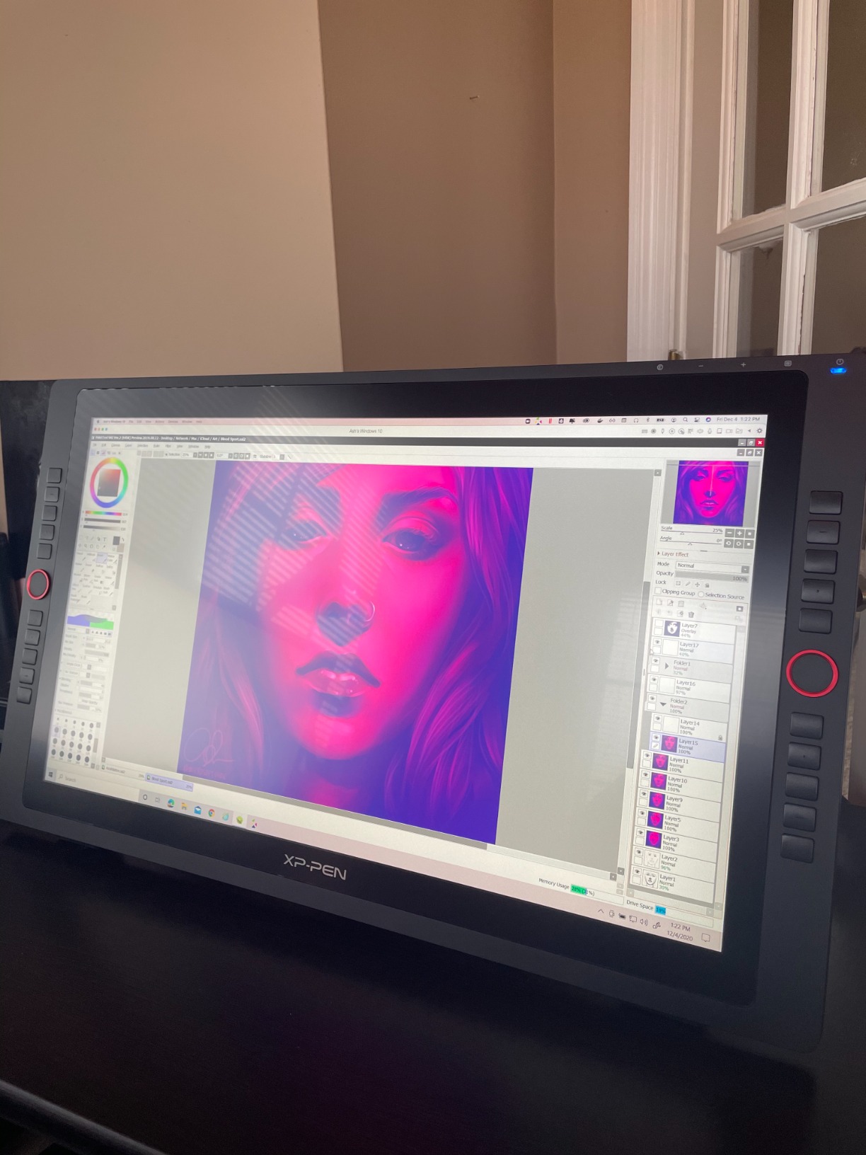 Drawing Tablet with Screen XPPen Artist 22R pro Computer Graphics Tablet 120% sRGB with Battery-Free Stylus Full-Laminated Technology, 21.5 inch Pen Display with 20 Shortcut Keys & 2 Red Dial(Black) customer photo 1