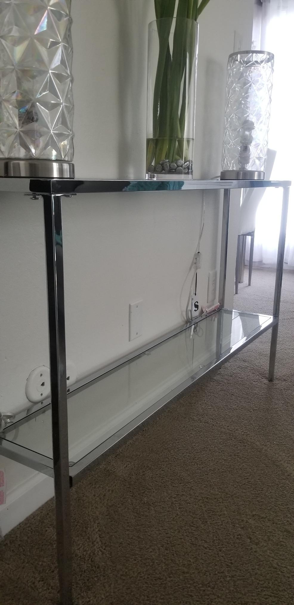 Convenience Concepts Nadia Chrome Console Table 47.25