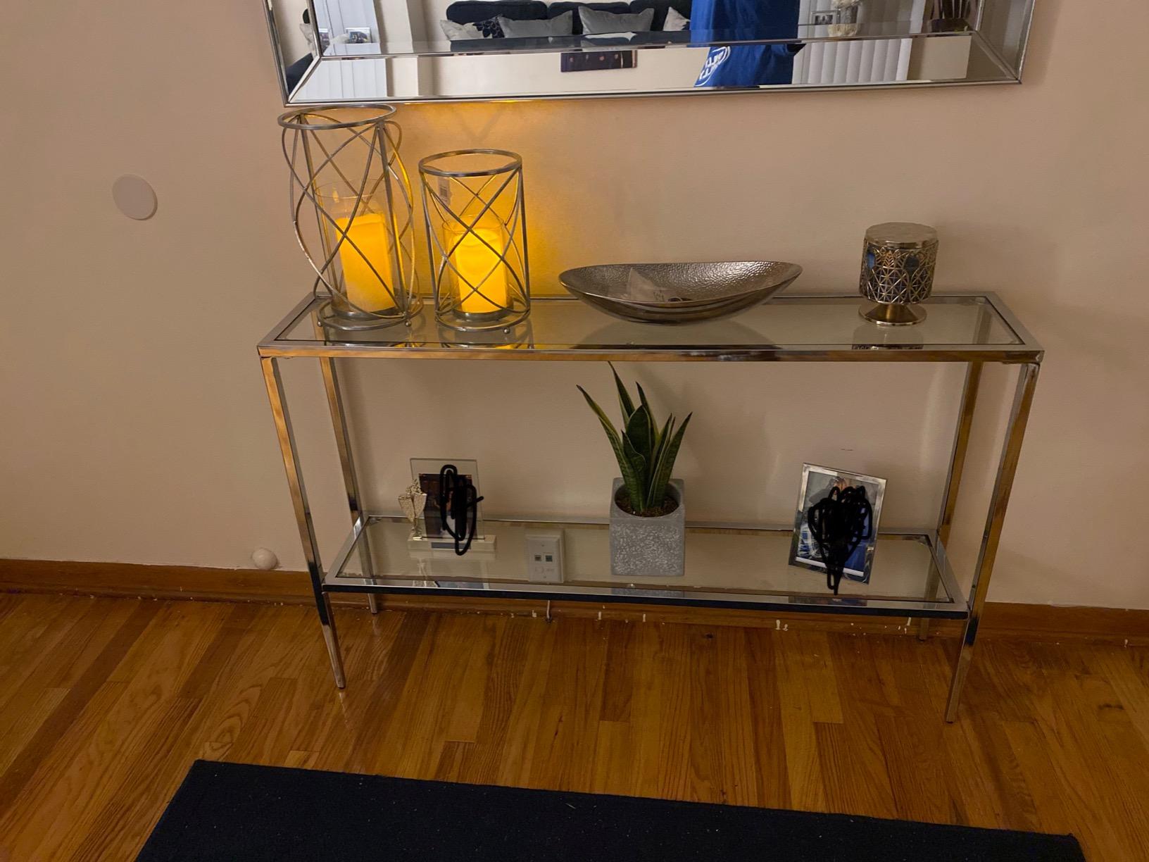 Convenience Concepts Nadia Chrome Console Table 47.25