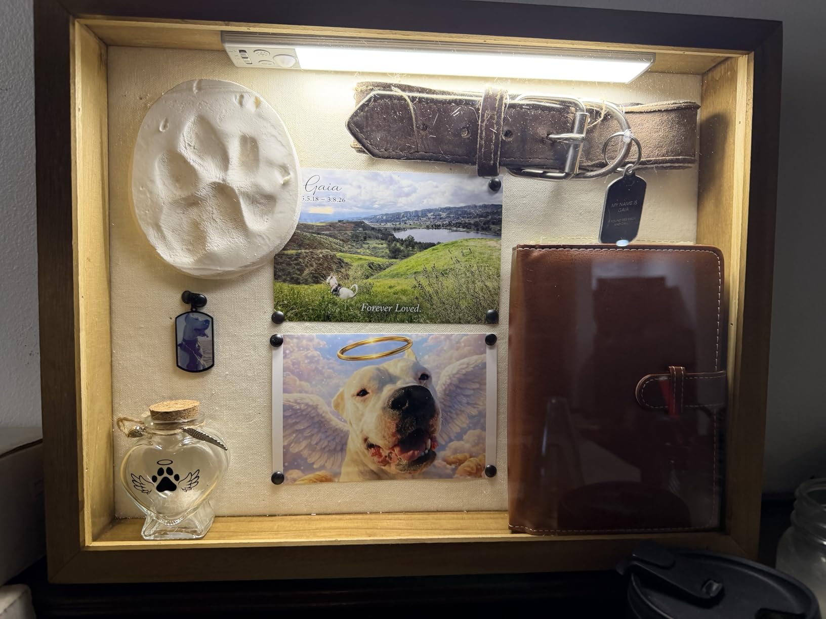 TJ.MOREE Shadow Box 11x14 Memory Display Case Wood Picture Frame Carbonized customer photo 1