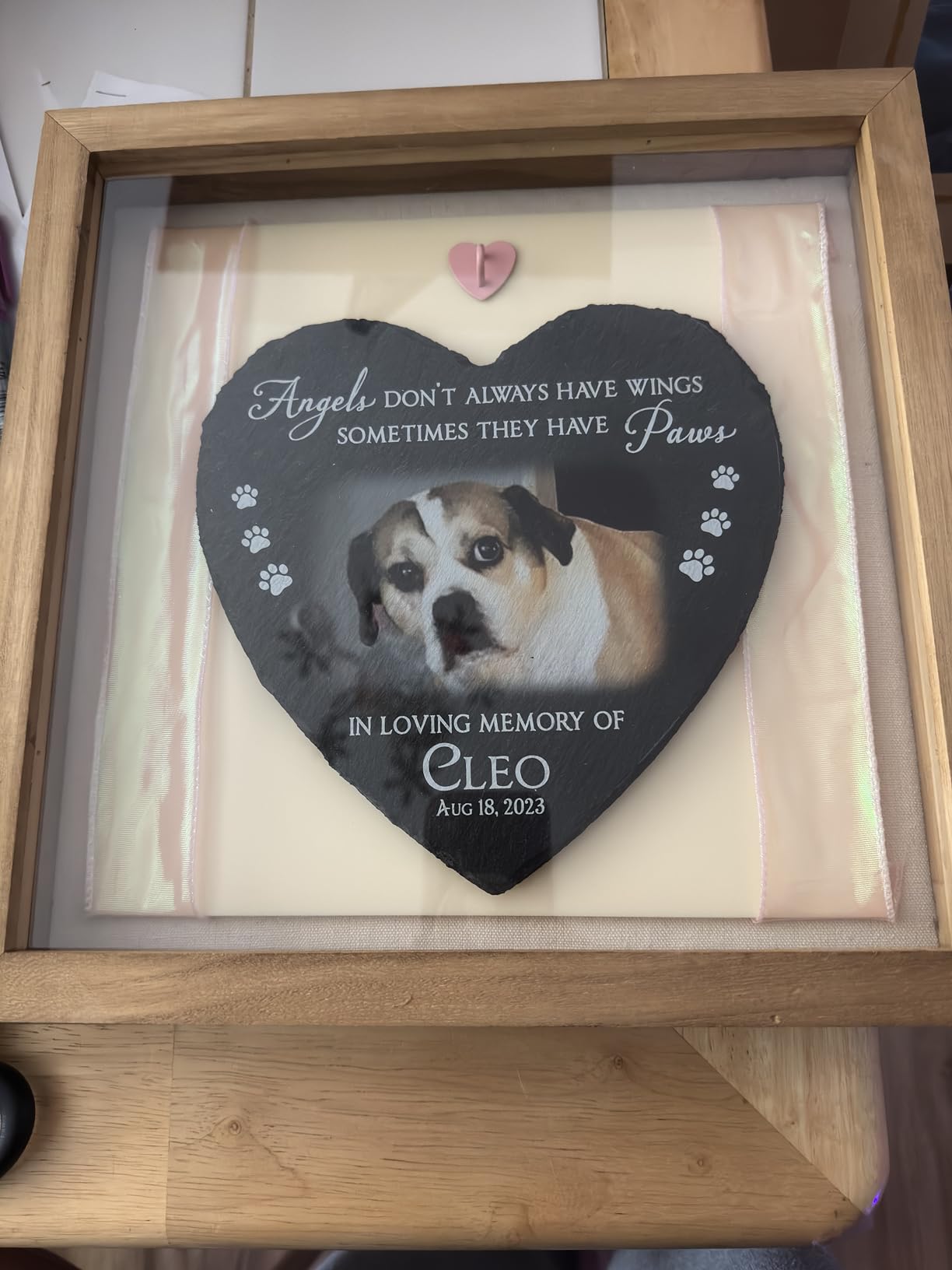 TJ.MOREE Shadow Box 11x14 Memory Display Case Wood Picture Frame Carbonized customer photo 2