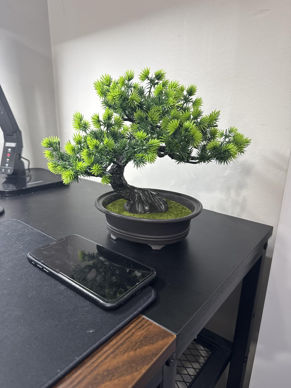 Artificial Plants Indoor Faux Bonsai Tree with Pot for Home Office Shelf Desk Decor, 9.5