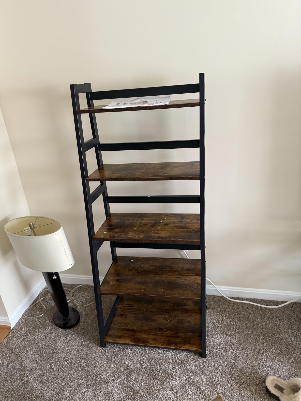 Tribesigns 5-Tier Bookshelf Industrial Bookcase, 5 Shelf Ladder Shelf Book Storage Shelf Organizer for Living Room, Home Office customer photo 1