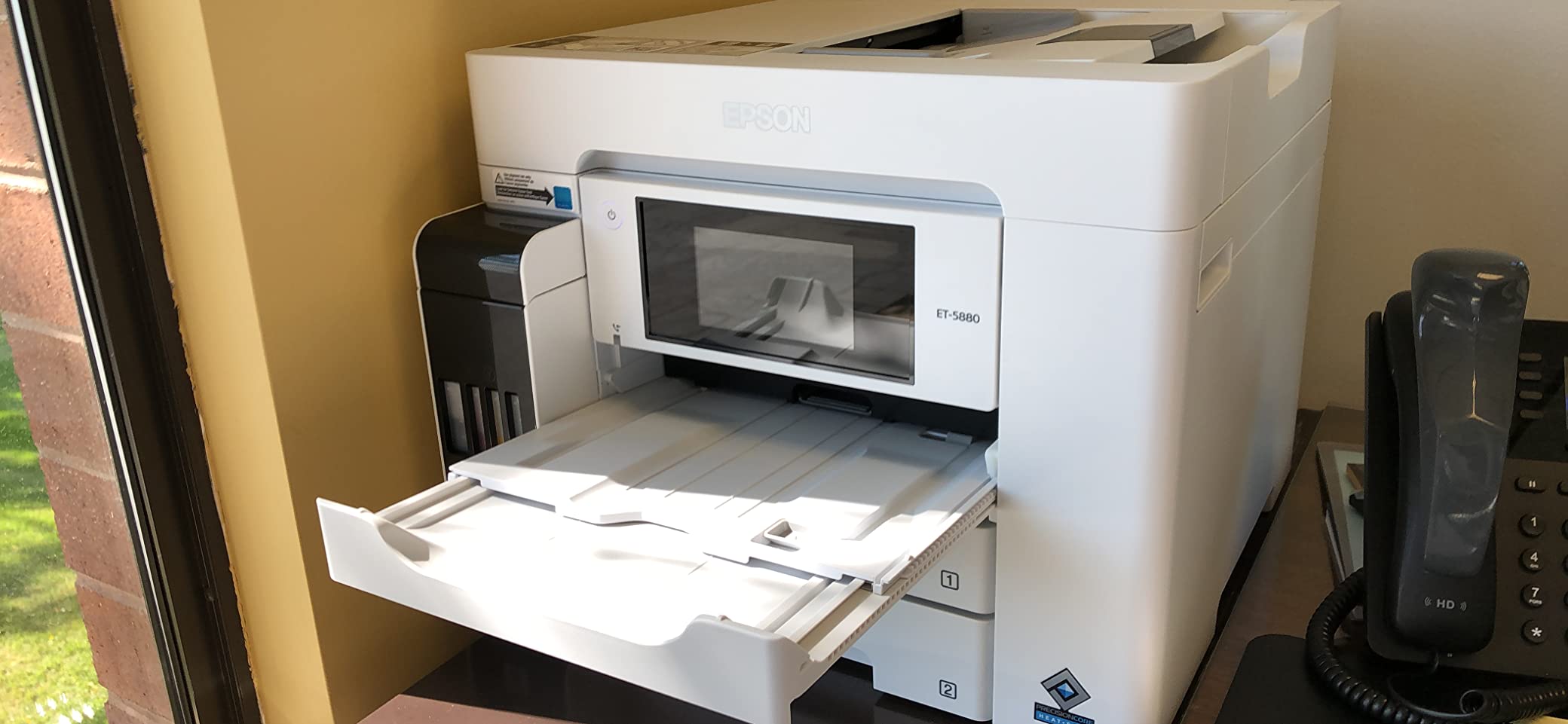 Epson EcoTank Pro ET-5800 Wireless Color All-in-One Supertank Printer with Scanner, Copier, Fax and Ethernet, White customer photo 2