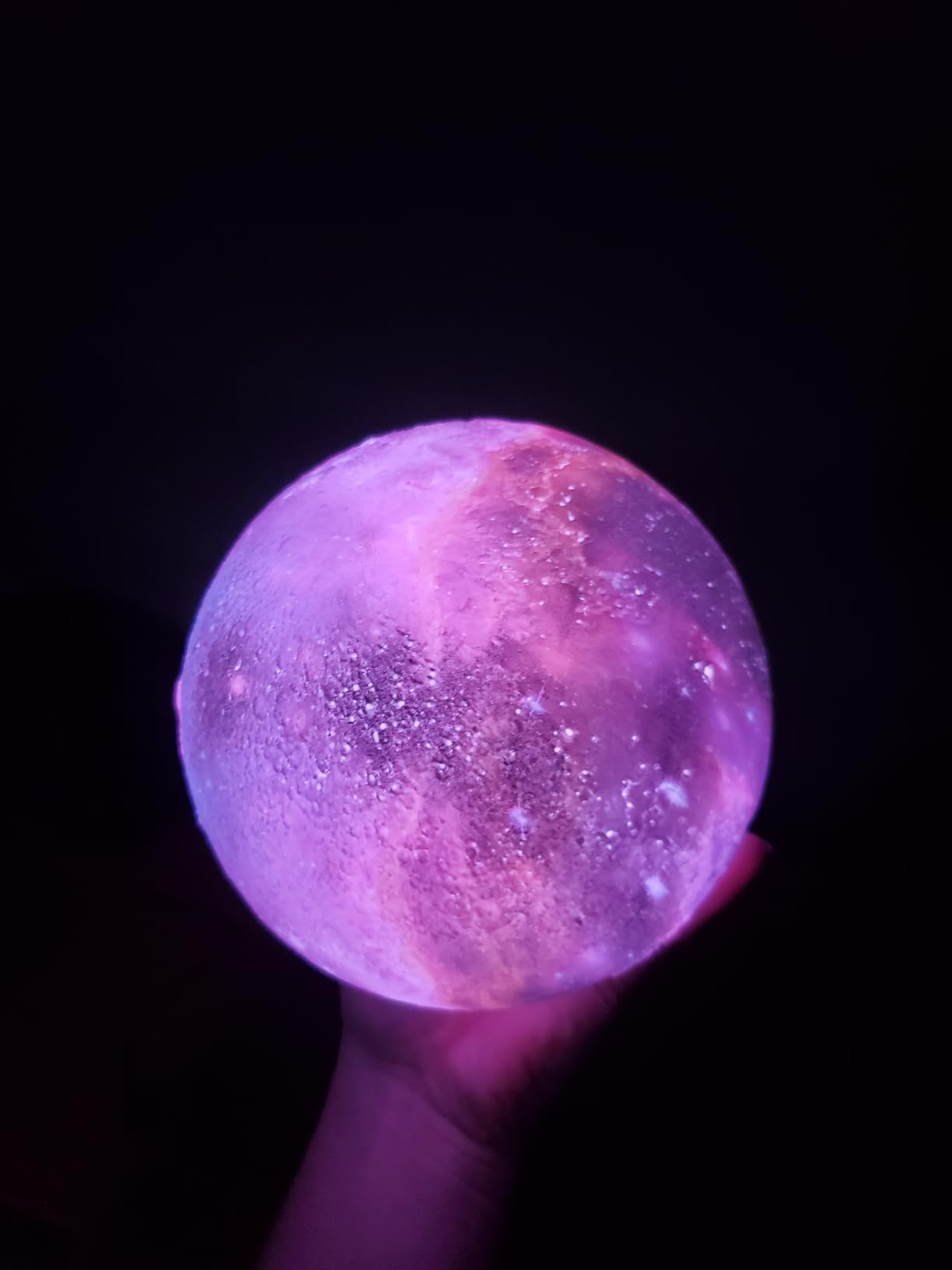 Moon Lamp, Kids Night Light Galaxy Lamp - 16 Colors Moon Light with Wood Stand Remote & Touch Control USB Rechargeable Gift for Girls&Boys Lover Birthday - 4.8 inch customer photo 1