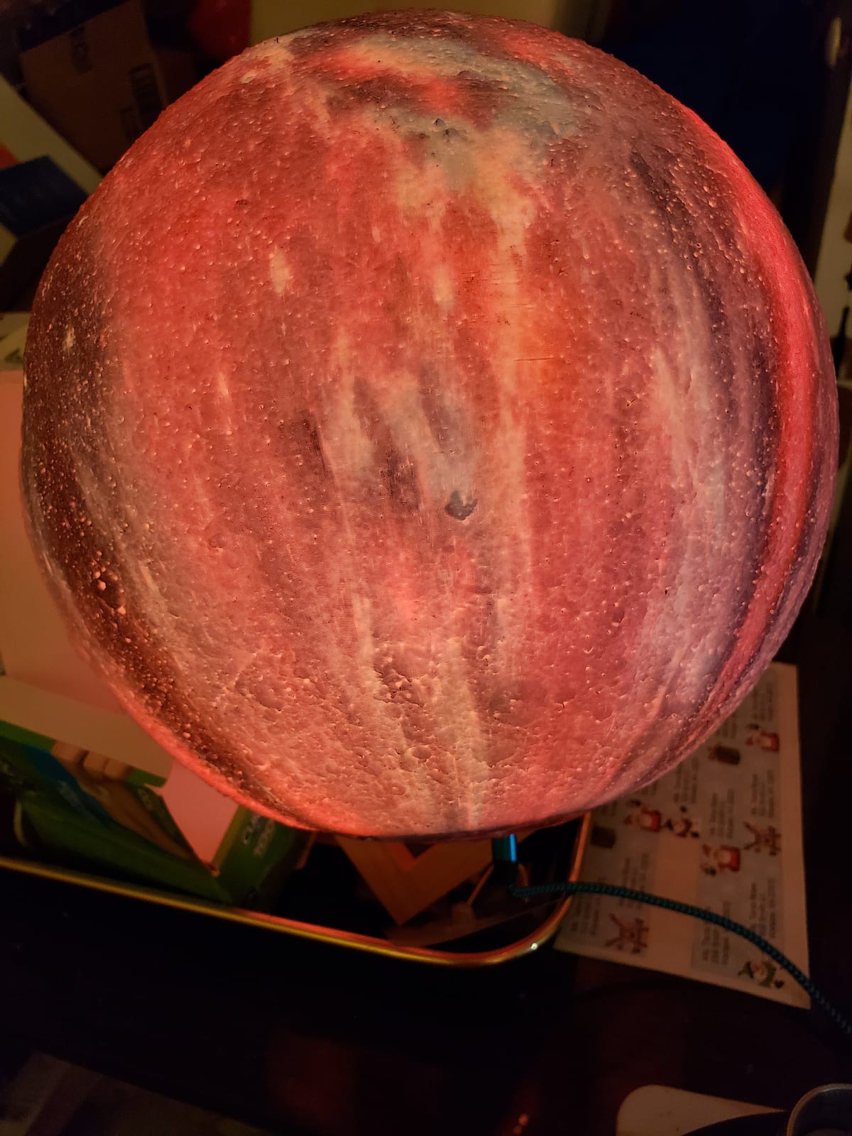 Moon Lamp, Kids Night Light Galaxy Lamp - 16 Colors Moon Light with Wood Stand Remote & Touch Control USB Rechargeable Gift for Girls&Boys Lover Birthday - 4.8 inch customer photo 2