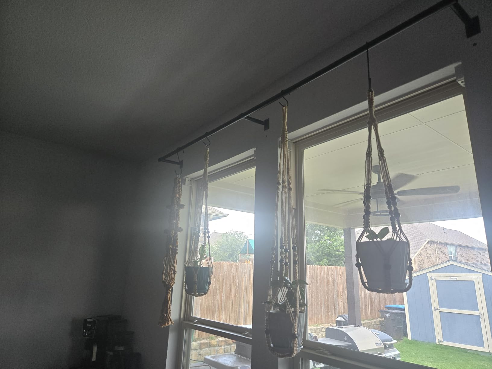 Mkono 3 Pack Macrame Plant Hangers Hanging Planters for Indoor Plants Brown customer photo 1