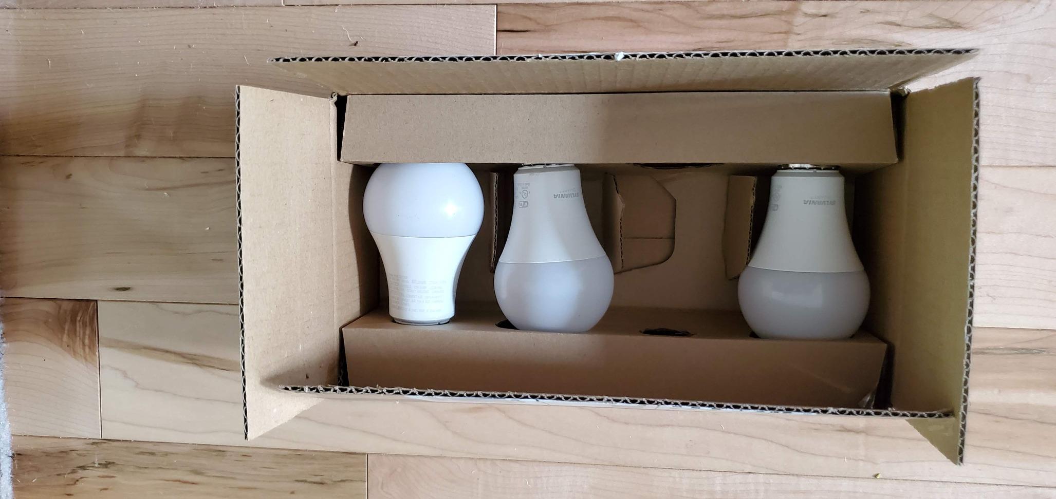 SYLVANIA Wifi LED Smart Light Bulb, 60W Equivalent Full Color and Tunable White A19, Dimmable, Compatible with Alexa and Google Home Only - 4 Pack (75674) customer photo 2