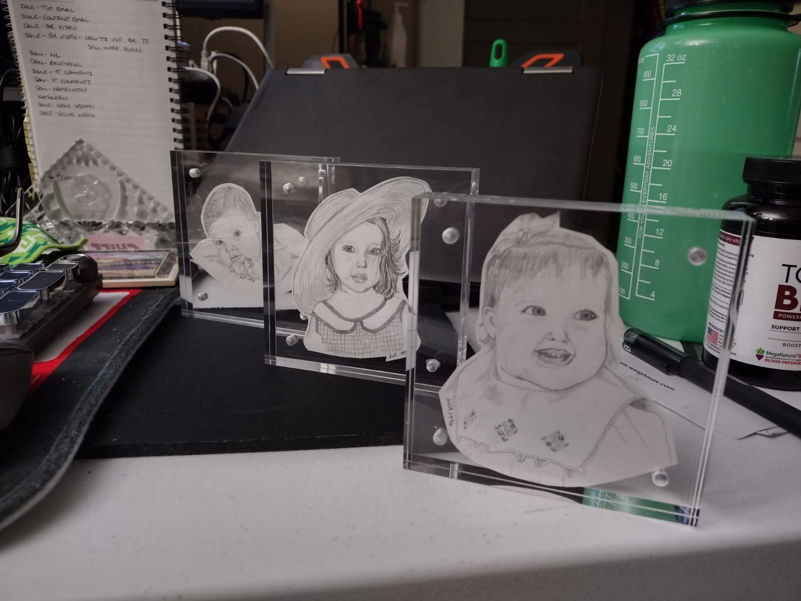 AITEE 4x6 Acrylic Picture Frames 3 Pack, Clear Picture Frames,20% Thicker customer photo 2