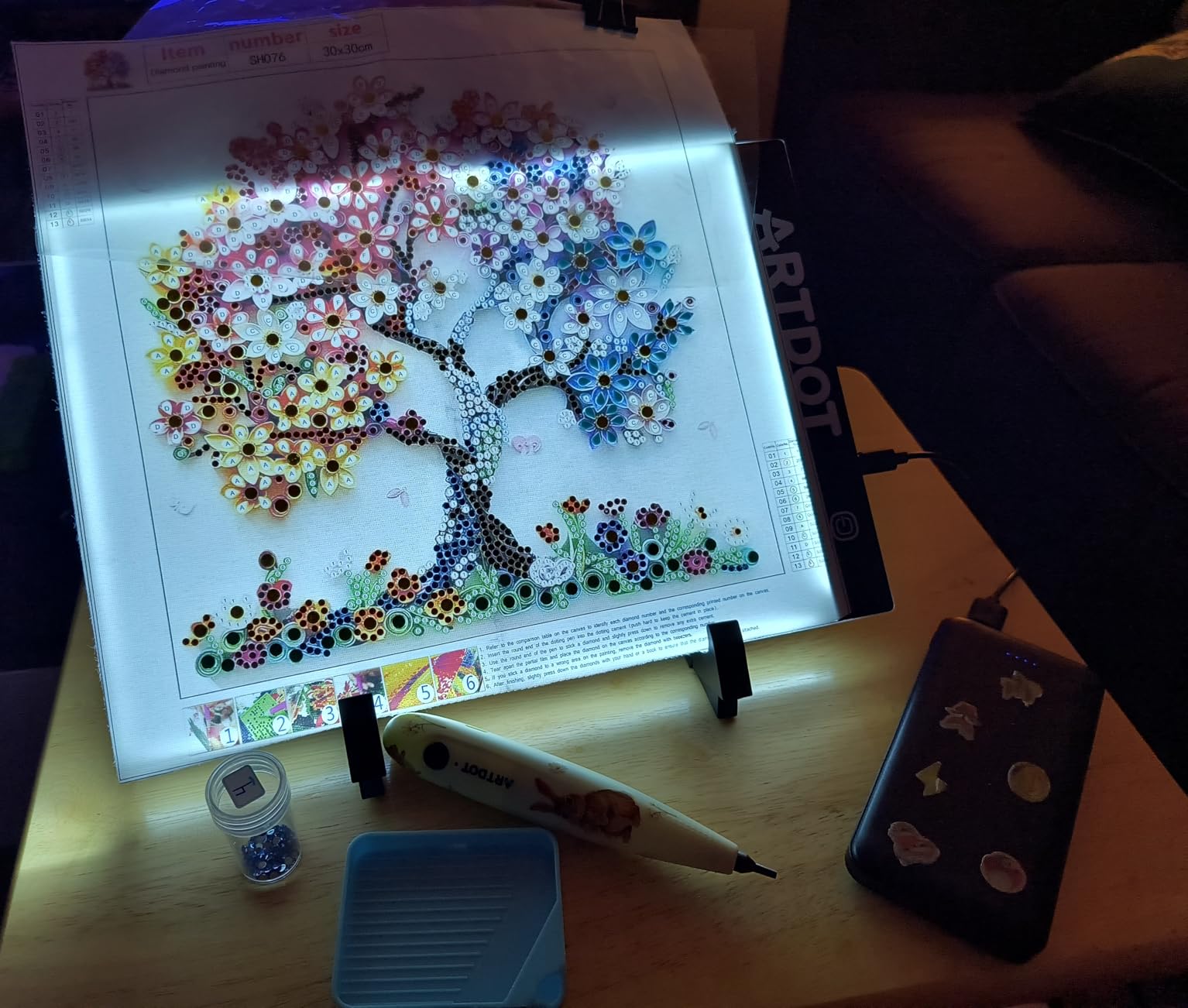 ARTDOT A3 LED Light Pad for Diamond Art Kits for Adults customer photo 1
