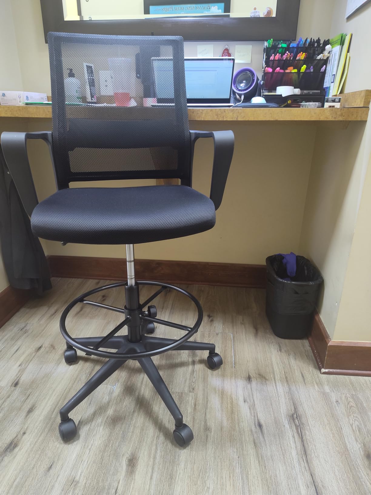 BestOffice | Tall Drafting Chair | Black | with Lumbar Support customer photo 2