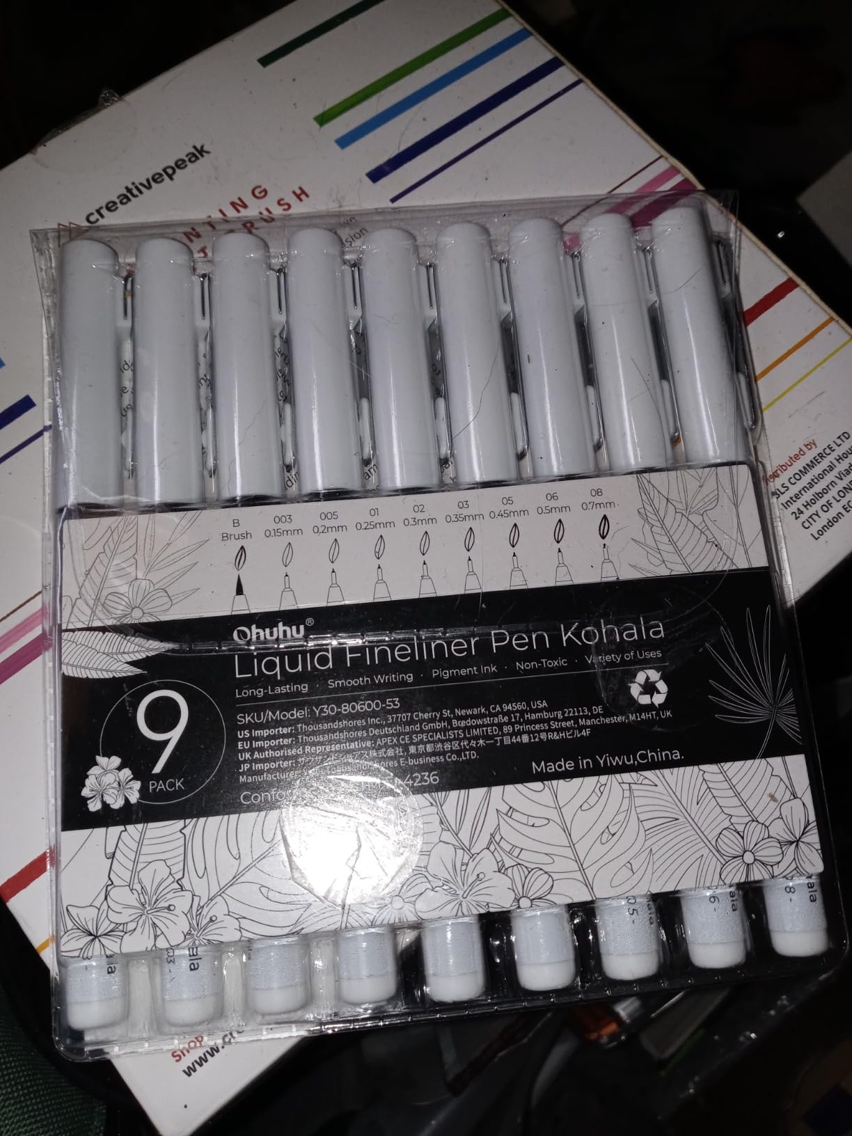 Ohuhu Fineliner Micro Drawing Pens: 8-size Tips (Ultra-fine, Fine & Brush) customer photo 1