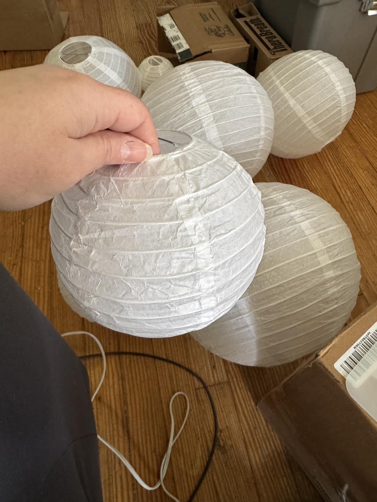 BEISHIDA White Paper Lanterns 10Pcs 4/6/8/10/12 Inch Round Chinese Lamp customer photo 2