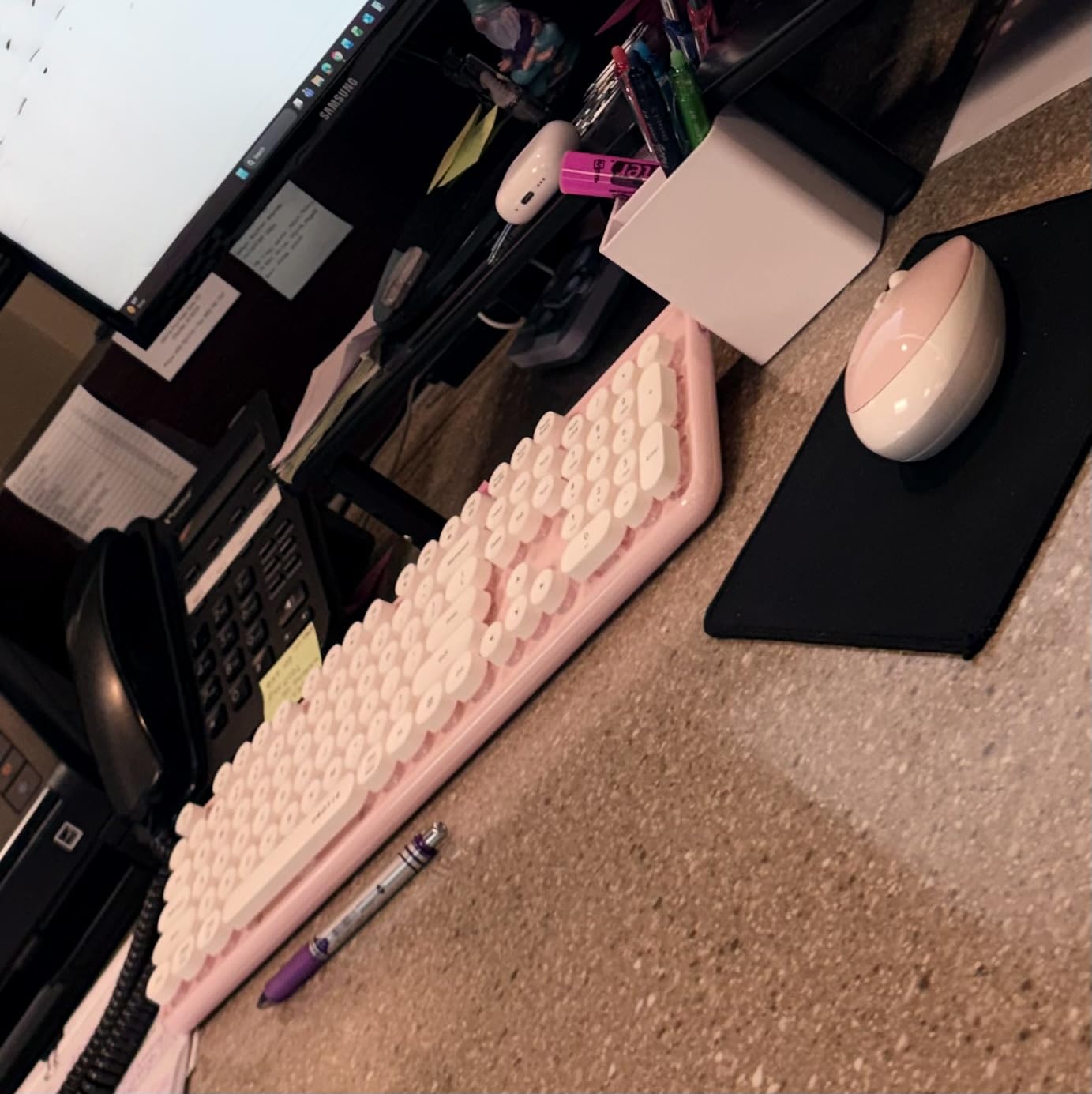 UBOTIE Colorful Wireless Keyboard and Mouse Combo (Purple-Colorful) customer photo 1