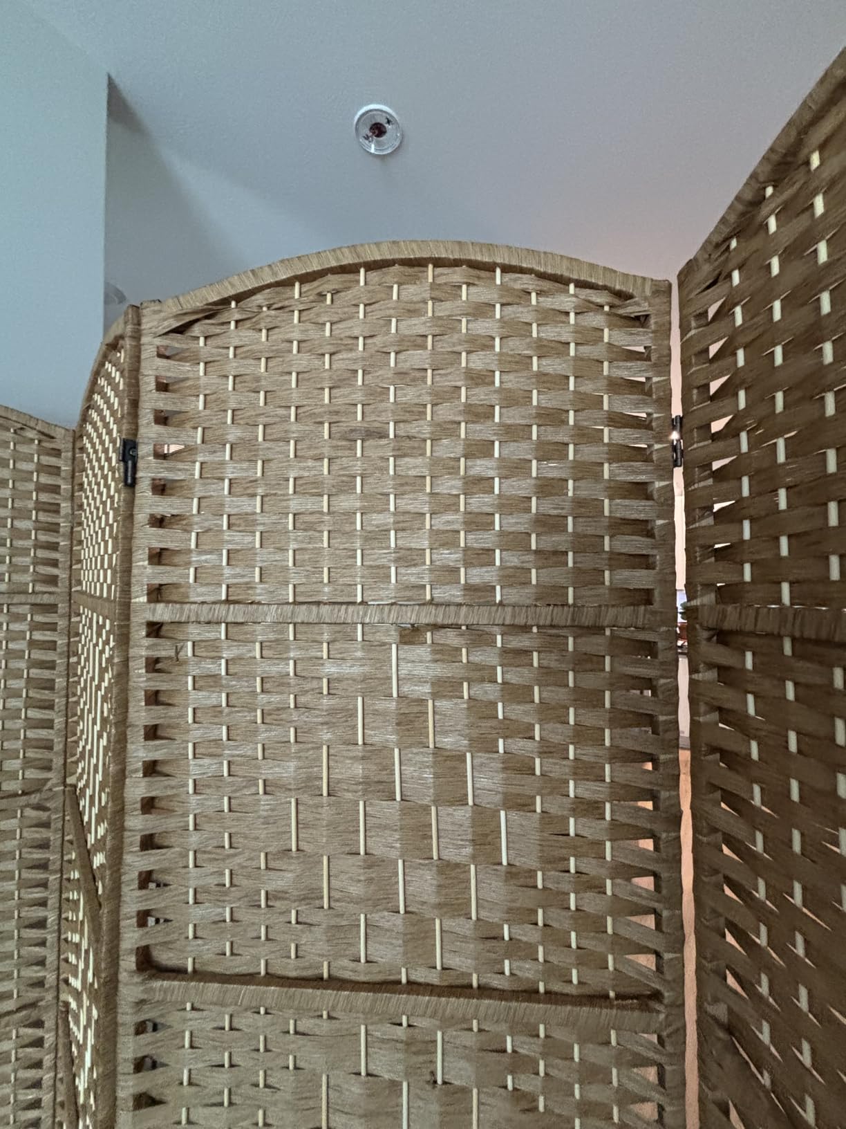 JOSTYLE Rattan Room Divider, 6-Panel Folding Privacy Screen 6ft. Extra Wide customer photo 2