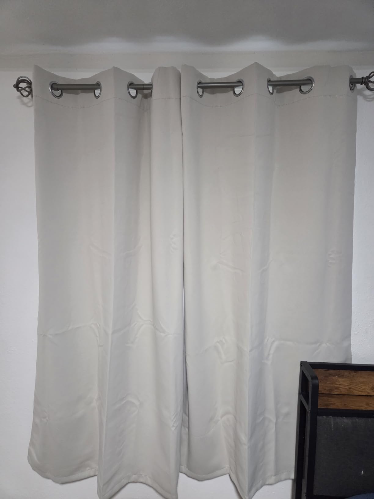 H.VERSAILTEX Blackout Curtains for Bedroom Thermal Insulated Room Darkening Living Room Curtains 63 Inch Long Grommet Privacy Protection Window Curtain Panels/Drapes for Nursery,2 Panels,Ivory/Cream customer photo 2
