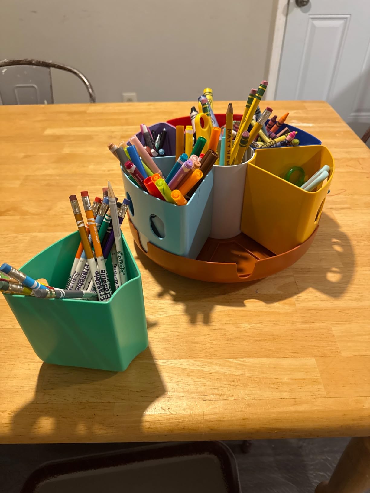 GAMENOTE Rotating Art Supply Organizer, Lazy Susan Caddy, Large customer photo 2