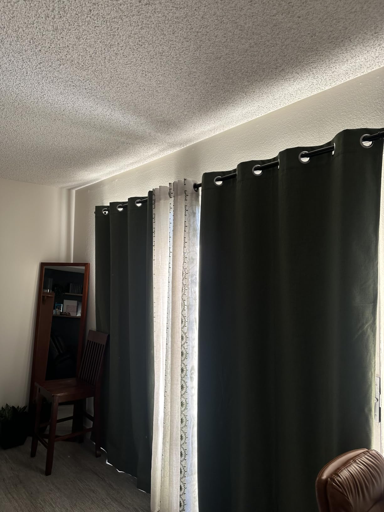 MIULEE 100% Blackout Linen Curtains for Bedroom 52x84 Inches Natural Beige customer photo 1