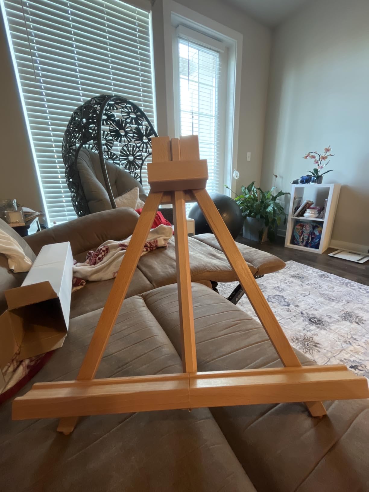 Miratuso Painting Easel, A-Frame Wooden Tabletop Easel Display Stand customer photo 1