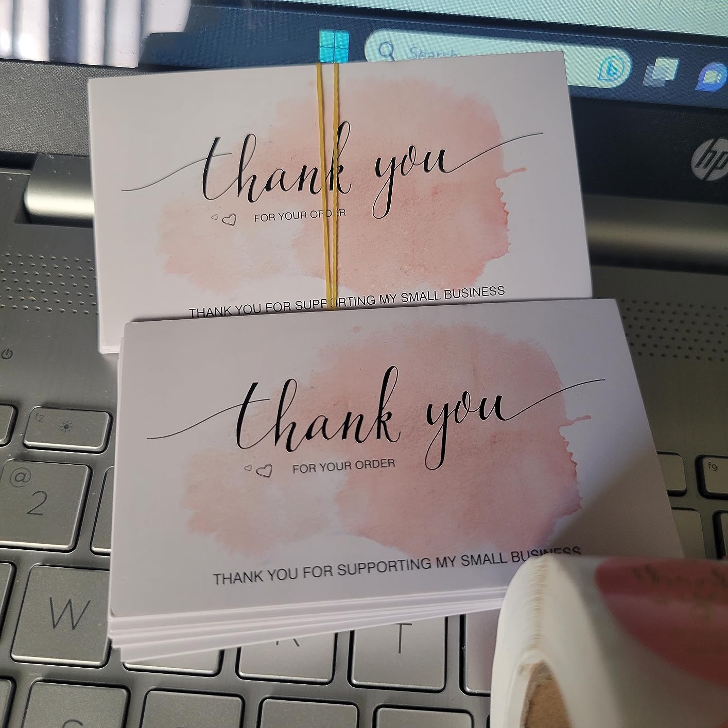 620 Pcs Thank You for Supporting My Small Business Set, Pink customer photo 2