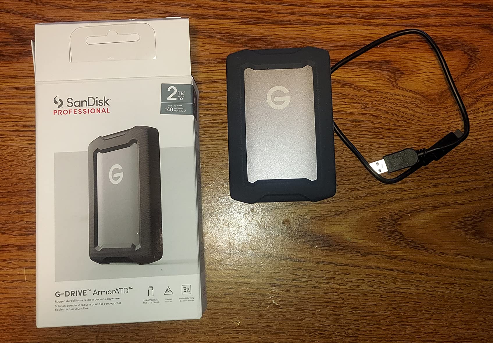 SanDisk Professional 4TB G-DRIVE ArmorATD - Rugged, Durable Portable External Hard Drive HDD, USB-C, USB 3.2 Gen 1 - SDPH81G-004T-GBAND customer photo 1