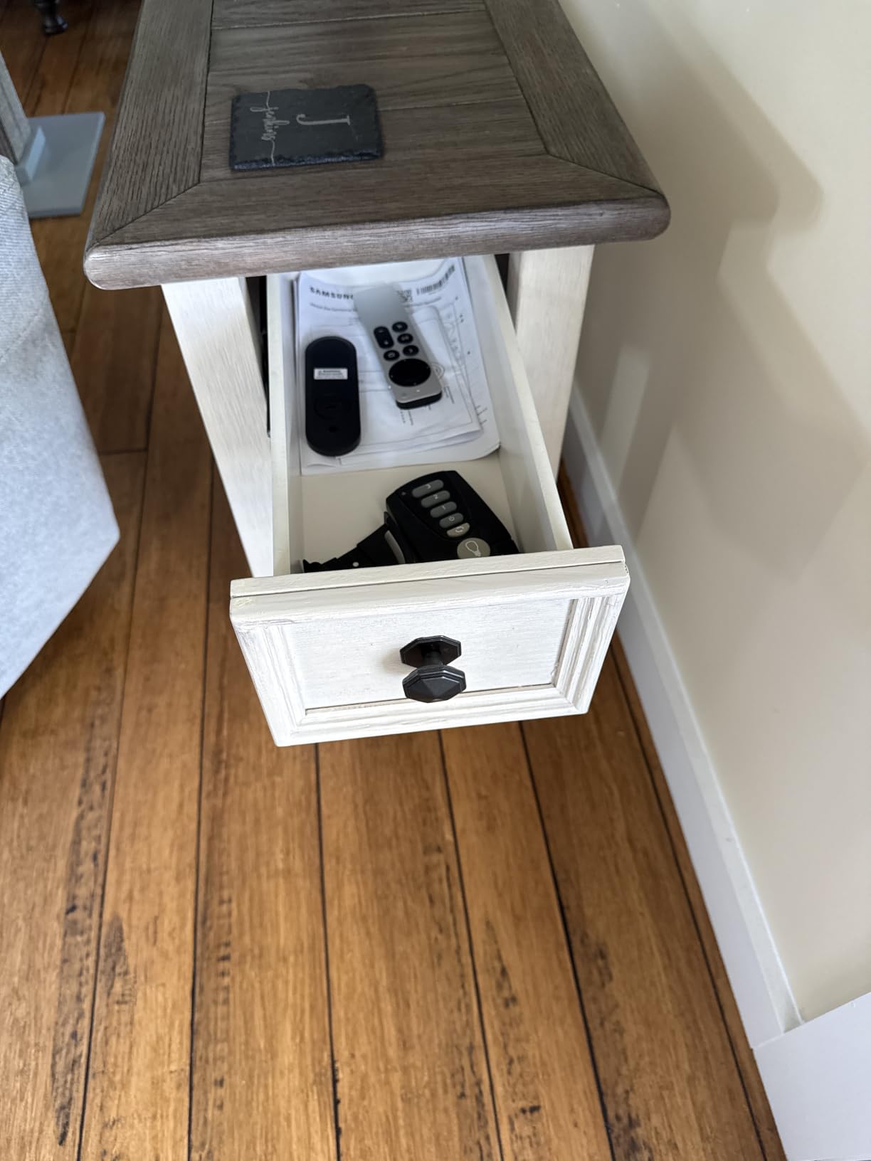 Signature Design by Ashley Bolanburg Narrow End Table, Charging Station customer photo 1