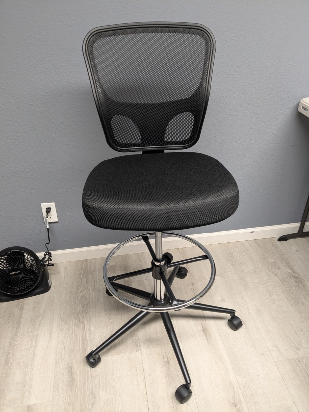 Armless Drafting Chair Tall Office Chair Adjustable Height High Back Ergonomic Desk Chair Drafting Stool Rolling Bar Stools Chairs with Footrest and Wheels customer photo 2