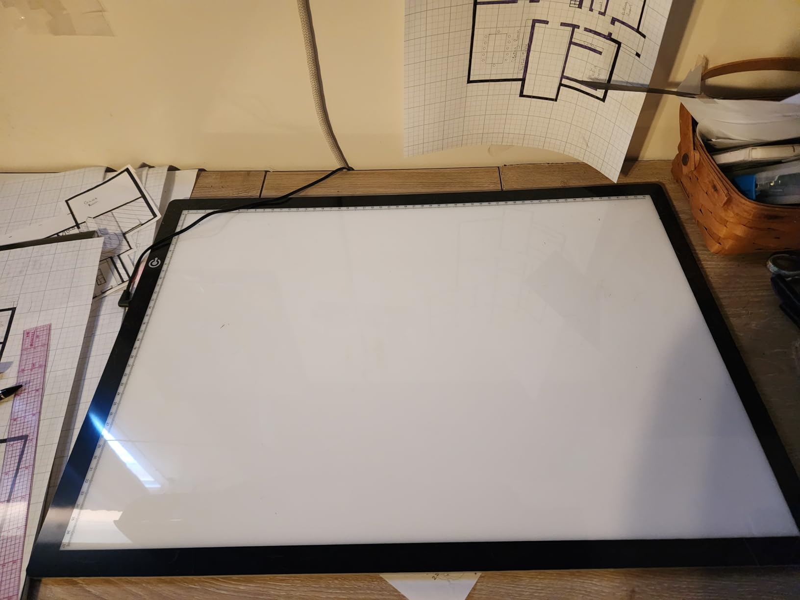 LitEnergy A2 LED Copy Board Light Tracing Box, Ultra-Thin Adjustable Artcraft LED Trace Light Pad for Tattoo Drawing, Streaming, Sketching, Animation, Stenciling customer photo 2