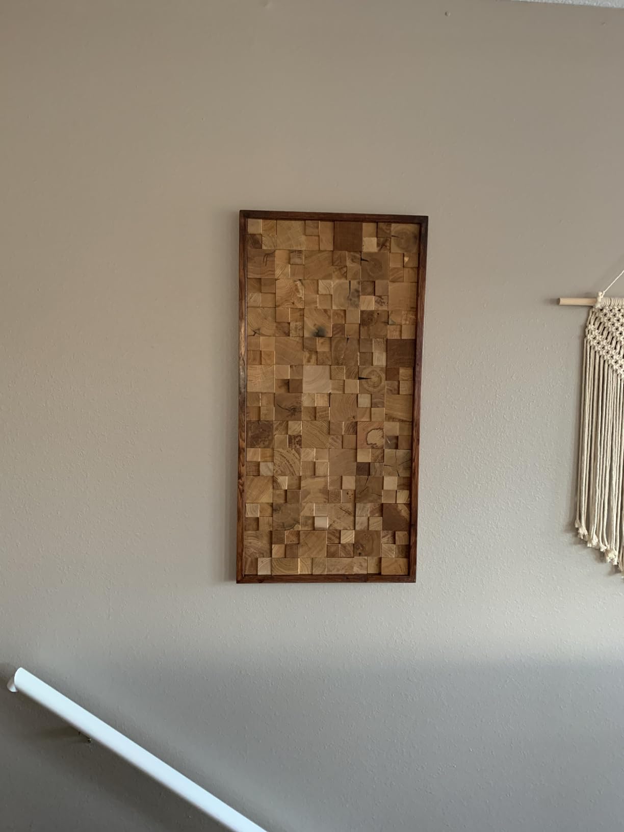 CONSDAN Wood Wall Decor | USA Grown Hardwood, Rustic Wooden Wall Art, Home Decorations for Living Room and Bedroom Aesthetic, Framed and Ready to Hang, Rustic, 36