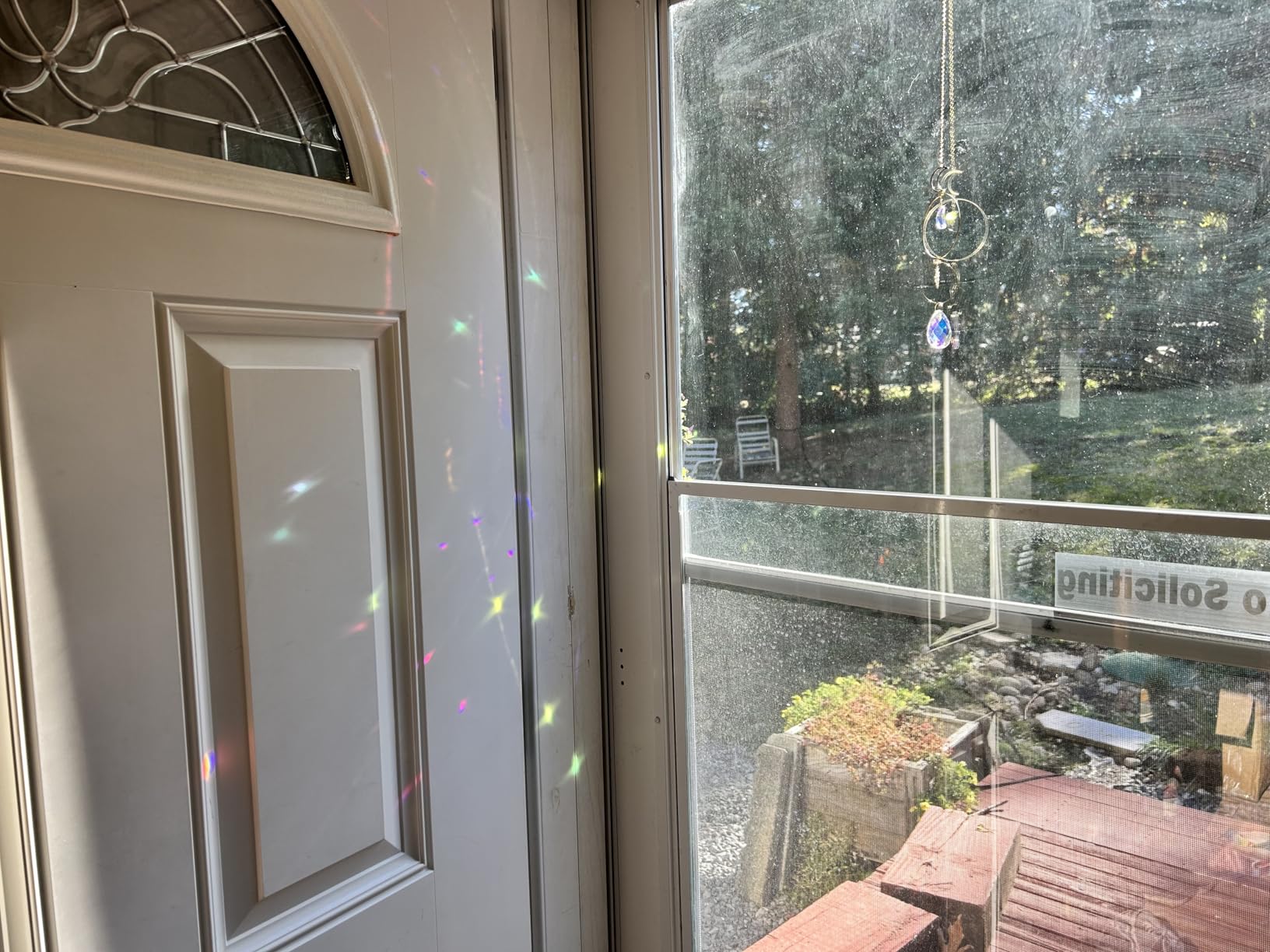 6Pieces Colorful Crystals Suncatcher Hanging Sun Catcher with Chain customer photo 2