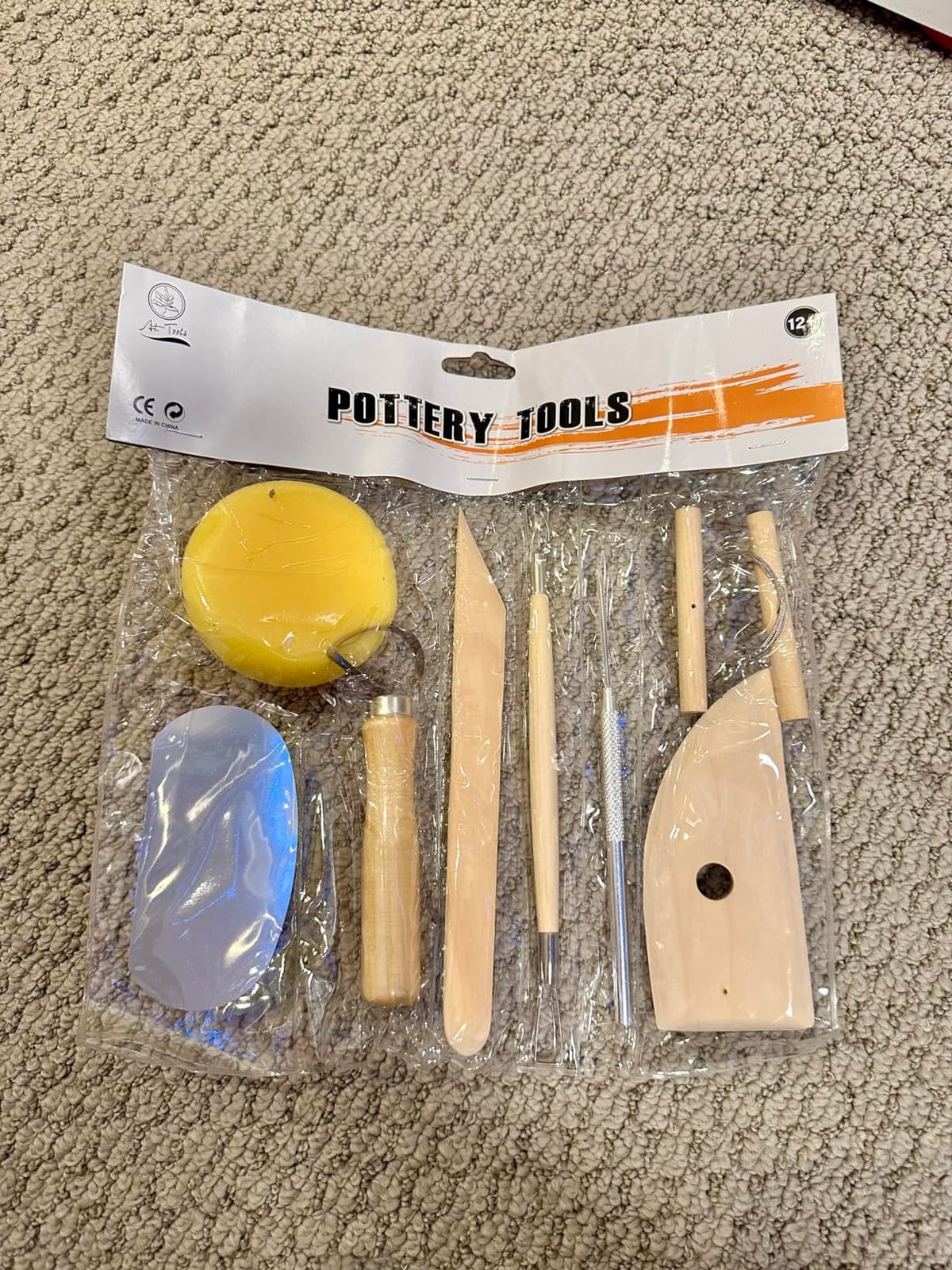KACOLA Pottery Tool Kit, 17pcs Polymer Clay Tools, Modeling Clay Sculpting Tools Kit, Ceramics Tools, Trimming, Embossing Pattern, Smooth Wooden Handles customer photo 2