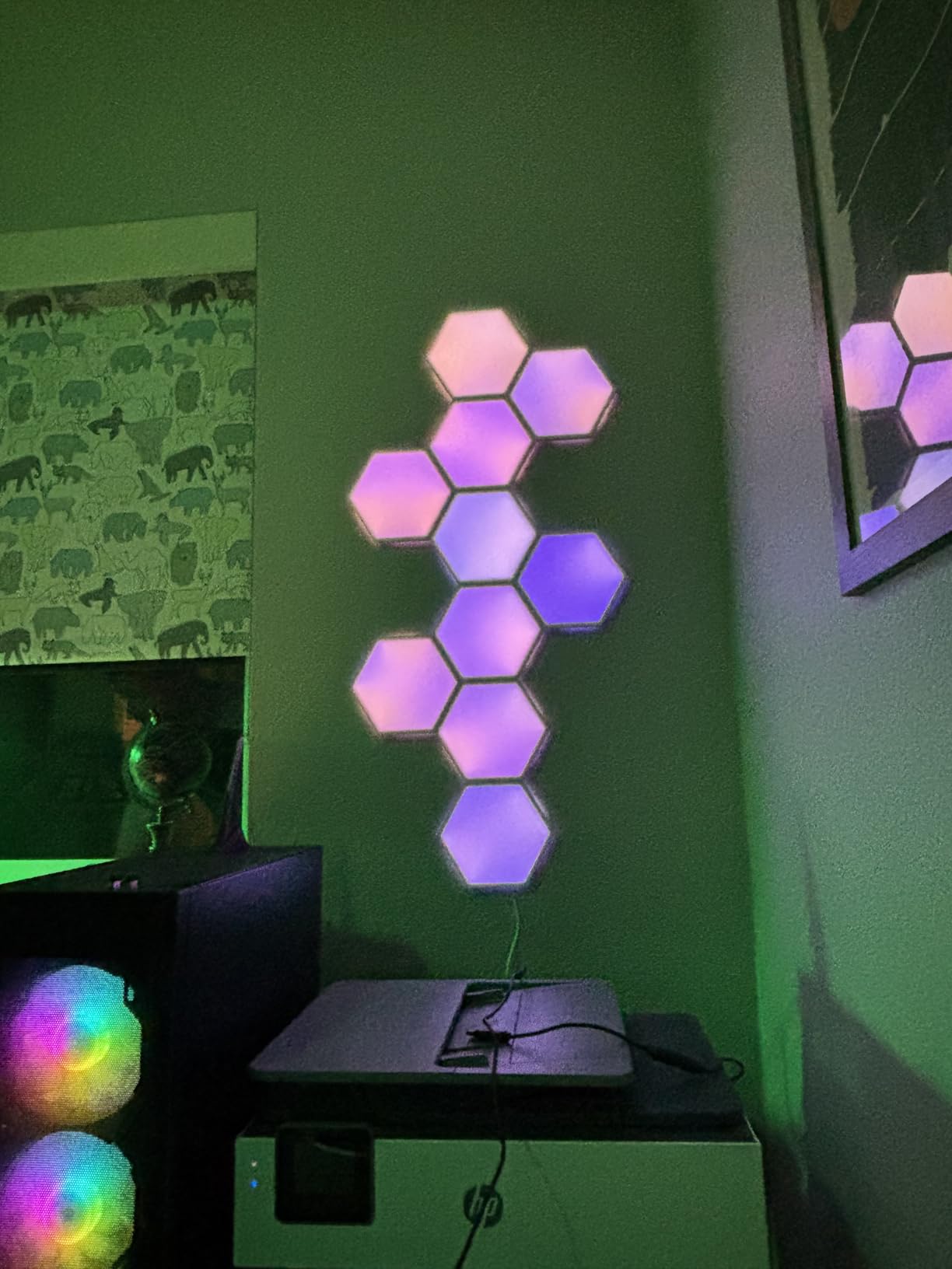 Govee Glide Hexa Light Panels, RGBIC Hexagon LED Wall Lights customer photo 2