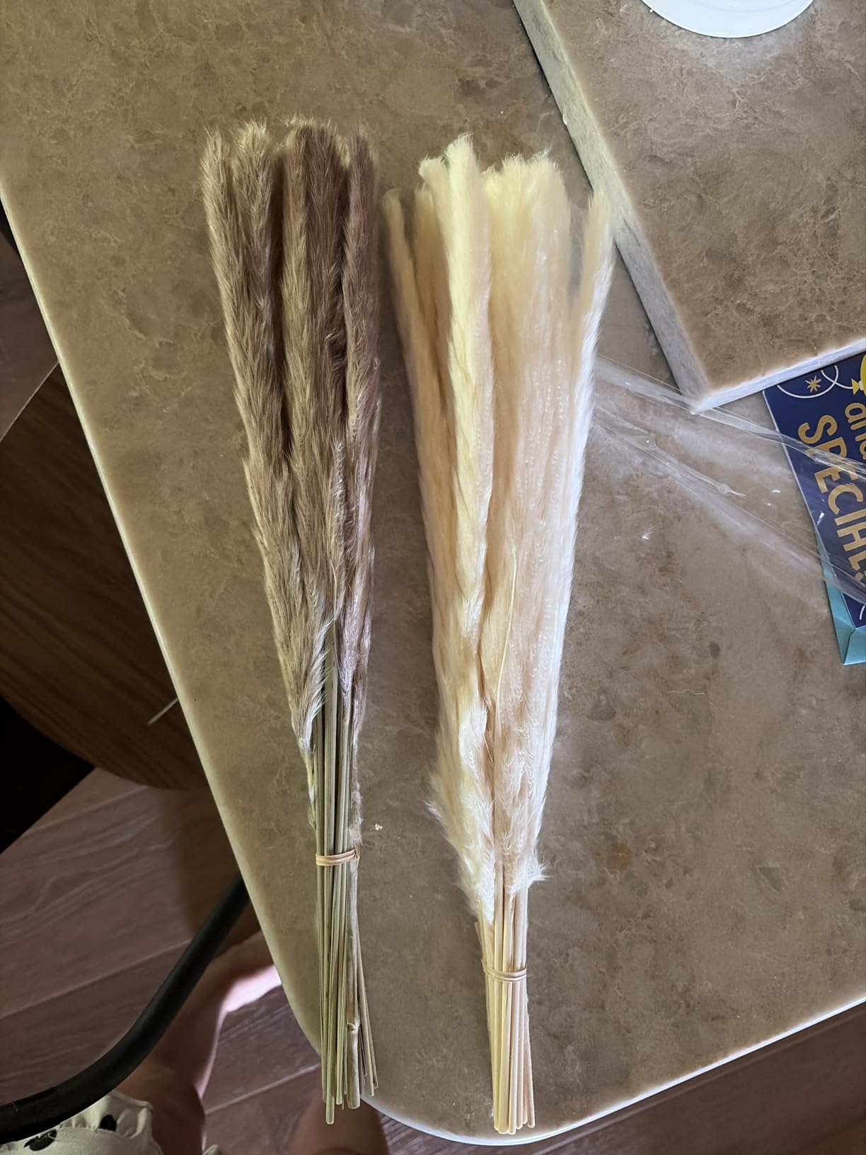 Dried Pampas Grass Decor, 100 Stems Pampas Grass Contains Bunny Tails Dried Flowers, Reed Grass Bouquet for Wedding Boho Flowers Home Table Decor, Rustic Farmhouse Party (17
