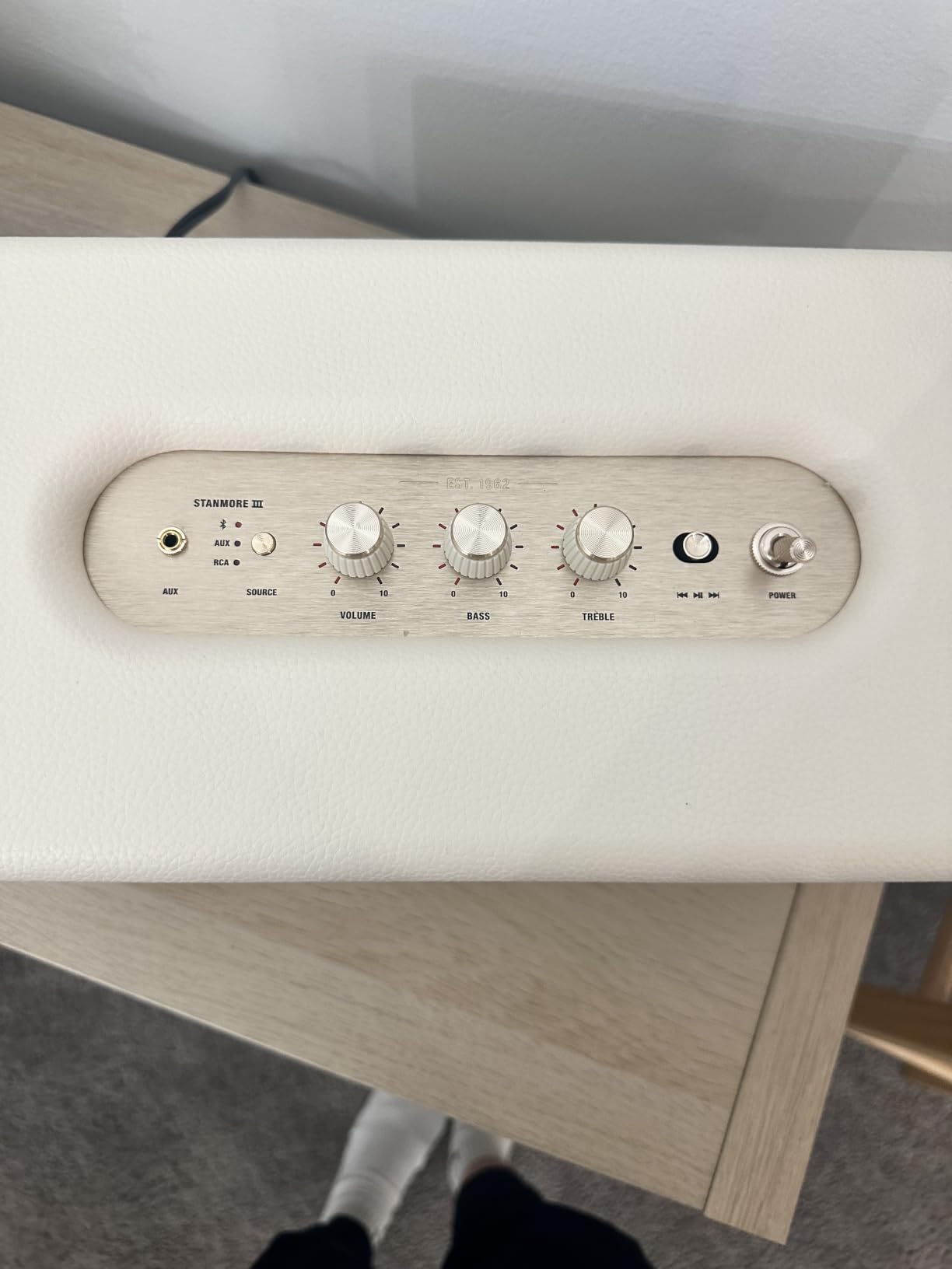Marshall Stanmore III Bluetooth Home Speaker - Cream customer photo 2