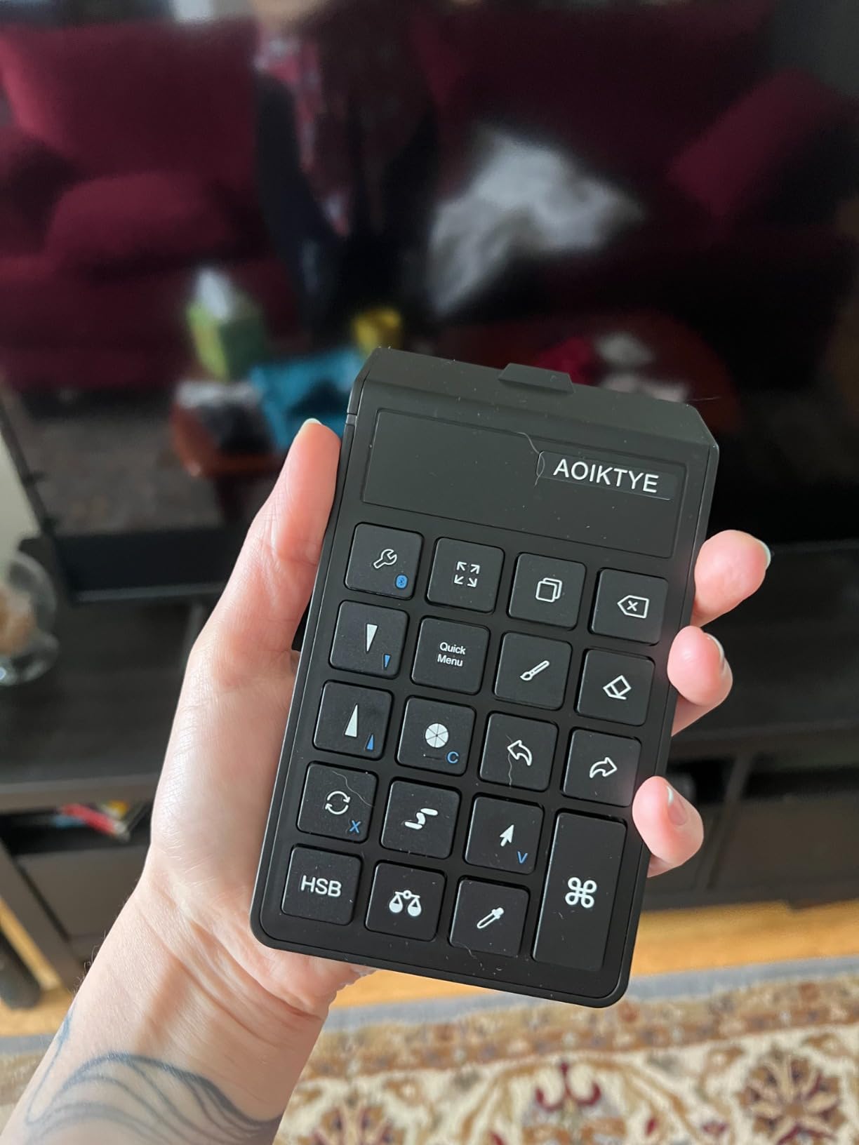 Keyboard for Procreate, 22 Shortcut Keys Wireless Keyboard for iPad Digital Drawing, 84H Battery Life Such as Painter/AI/SAI/CSP/PS, etc(Black) customer photo 2