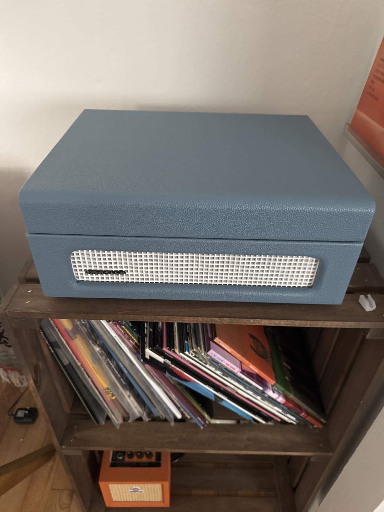 Crosley CR8017B-GY Voyager Record Player, Gray customer photo 1