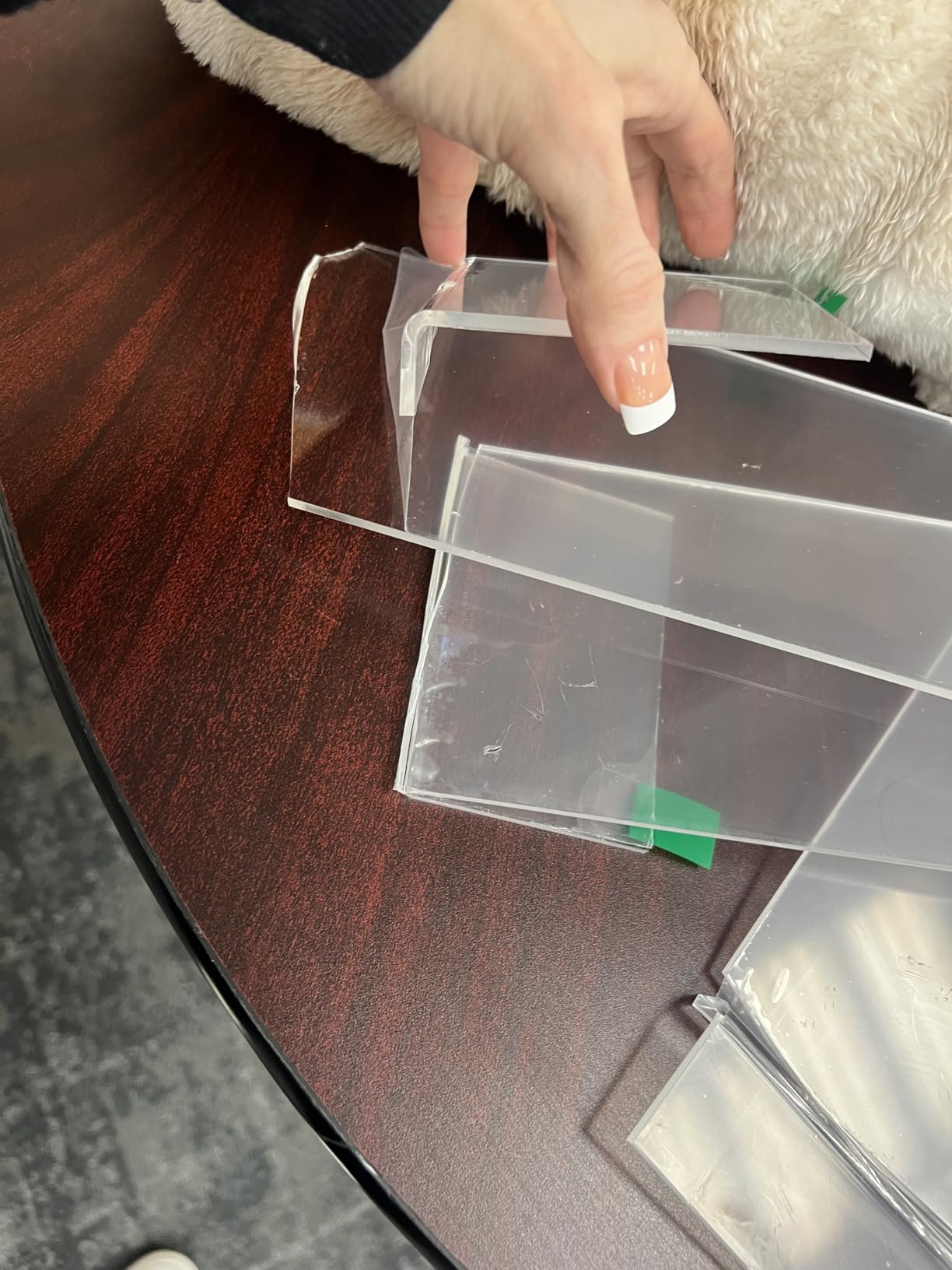 ANDGOO Large Acrylic Display Risers, 2 Sets(11.2”L-11.6”L-12”L) Clear Rectangular Showcase Collectibles Display Shelf, Retail Desktop Risers Display Stand for Organize and Decoration customer photo 1