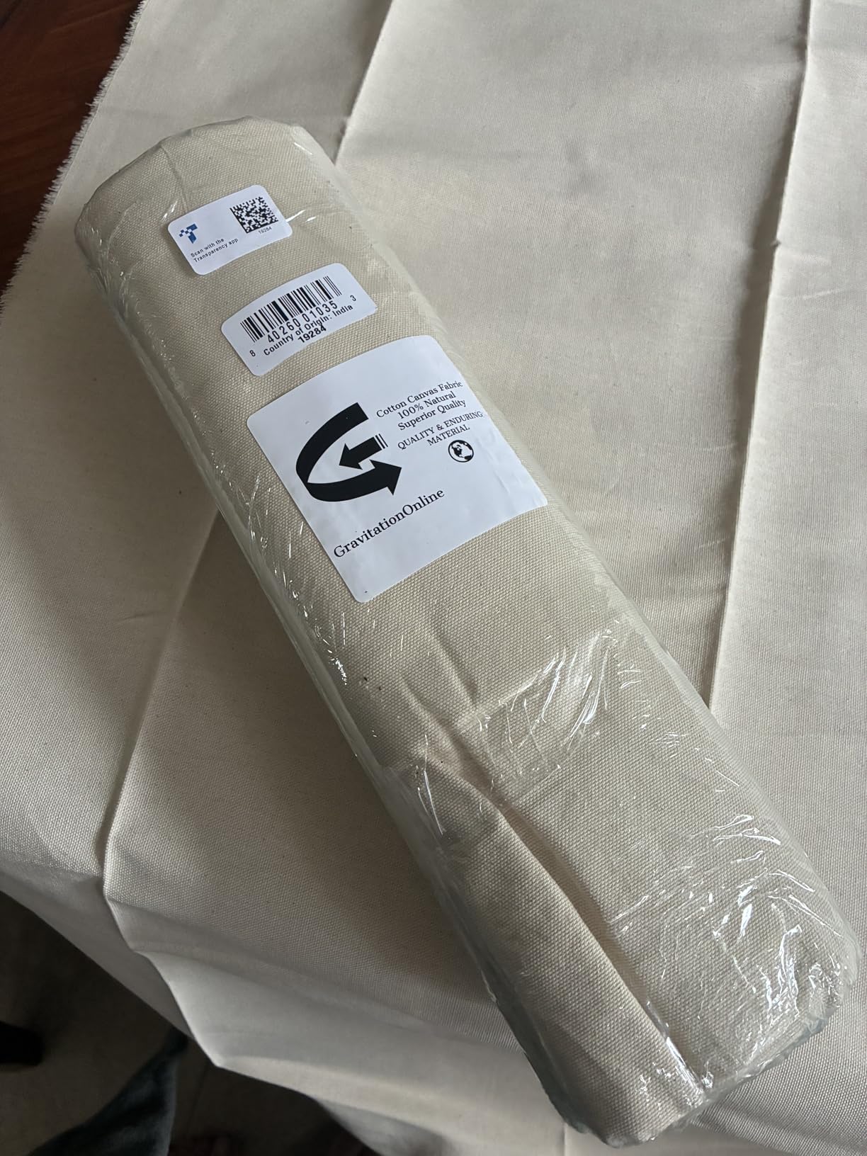 100% Natural Cotton 7 oz Canvas Fabric (Duck), 63 Inches Wide X 3 Yards Long customer photo 1
