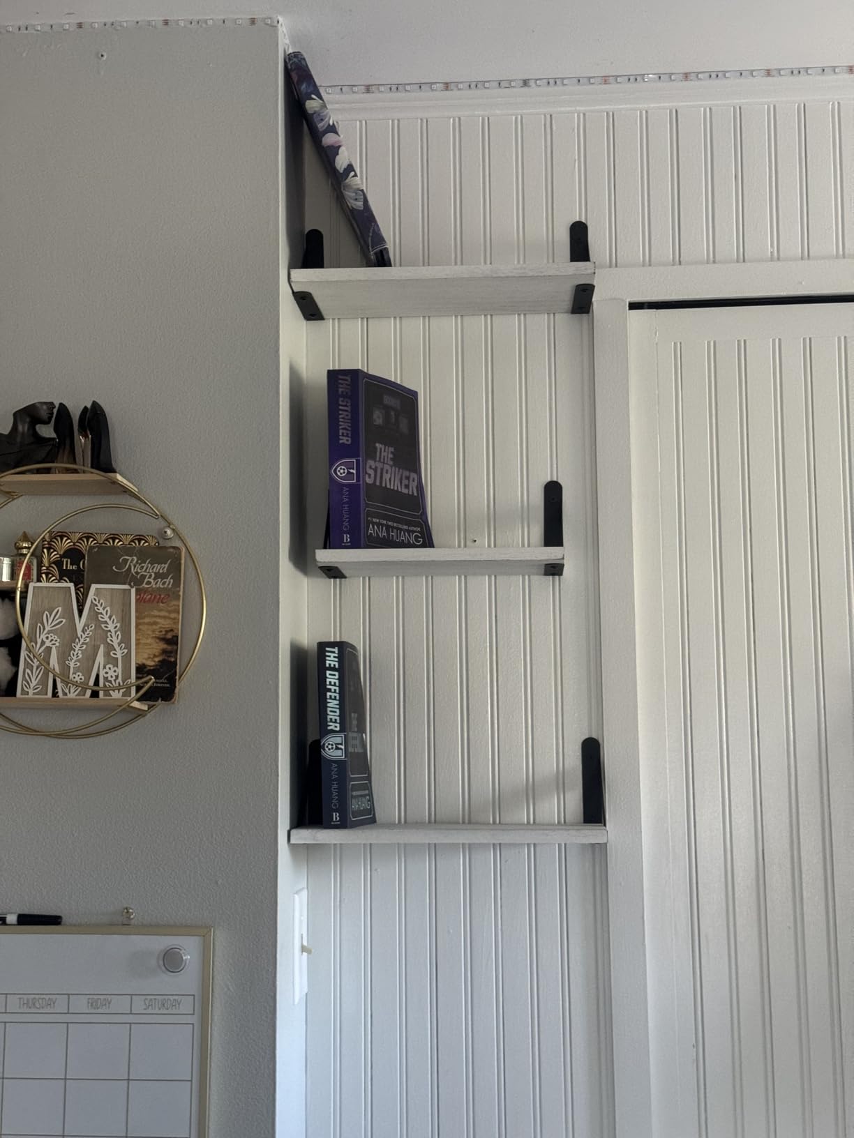 YGEOMER 4 Different Sizes Floating Shelves for Wall Decor, Dark Carbonized customer photo 1