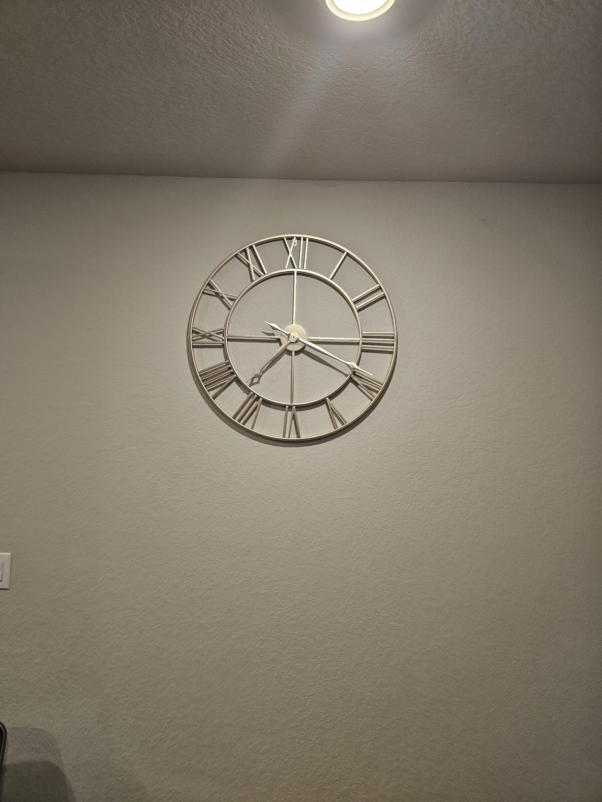 CLXEAST Large 30 Inch Wall Clocks for Living Room Decor, Roman Numeral customer photo 2