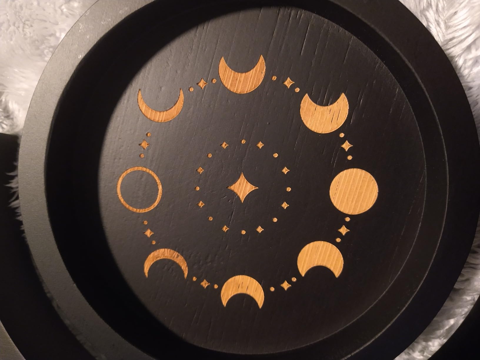 Mooncraftlogy Crescent Moon Tray Crystal Holder Set, Wooden Tray for Stones customer photo 1