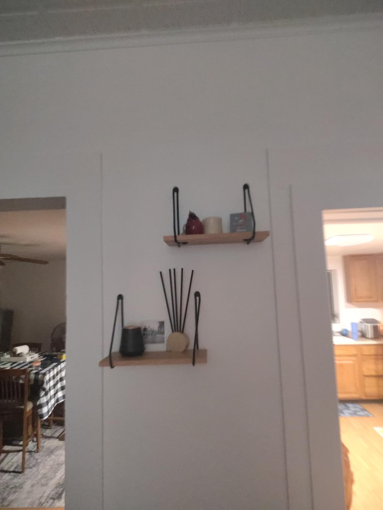 Afuly Floating Shelves for Wall, White and Gold Shelf, Display Wall Shelves customer photo 2