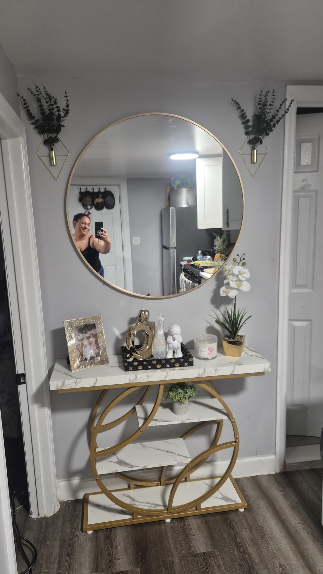 HARRITPURE Round Mirror 30 Black Wall Mounted Circle Mirrors customer photo 1