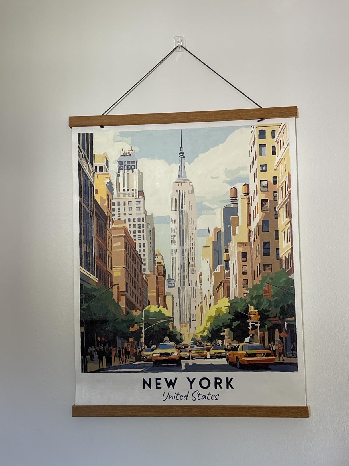FALAMON Magnetic Poster Hanger Frame, 24x36 36x48 18x36 Teak Wood Magnet Poster Frame for Posters, Prints, Photos, Pictures, Maps, Scrolls, and Canvas Artwork customer photo 1