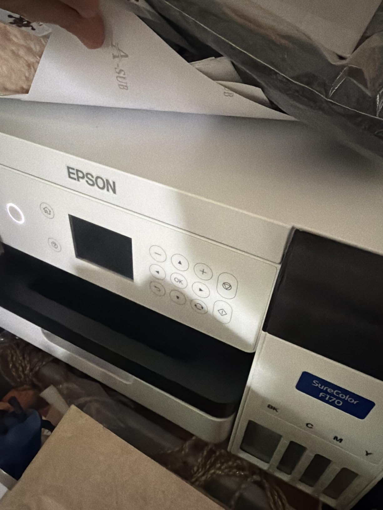 Epson SureColor F170 Dye-Sublimation Printer. Includes Full Set of Ink, User Guide, & AC Power Cable SCF170 - Compact 8.5