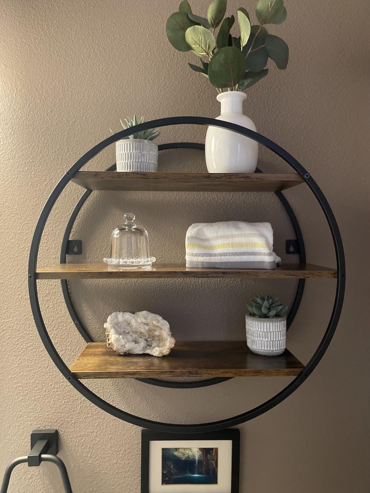 Hexagon Shelves for Wall, Decorative Hexagon Floating Shelves customer photo 2