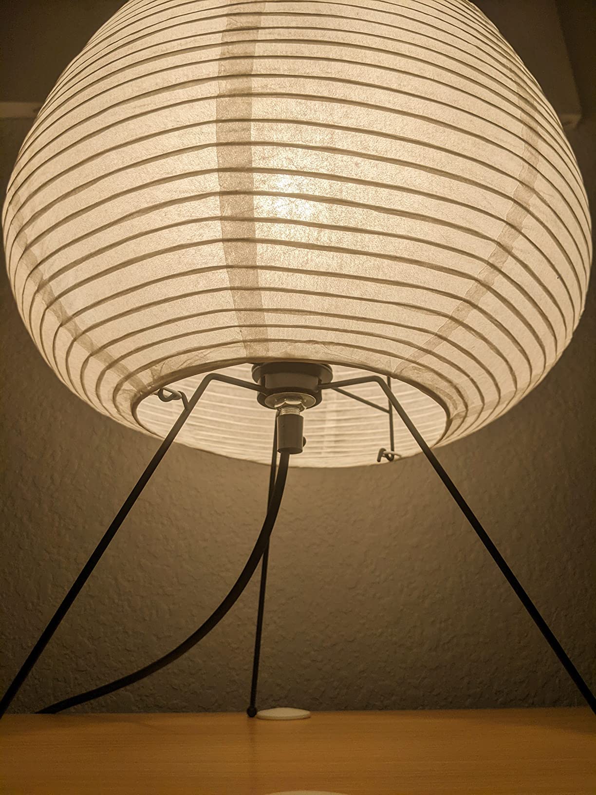 Akari Noguchi Rice Paper Lamp • Dimmable Japanese Paper Lantern Lamp • Japanese Decor Lantern • Cozy Japandi Style • Paper Lantern Light customer photo 2