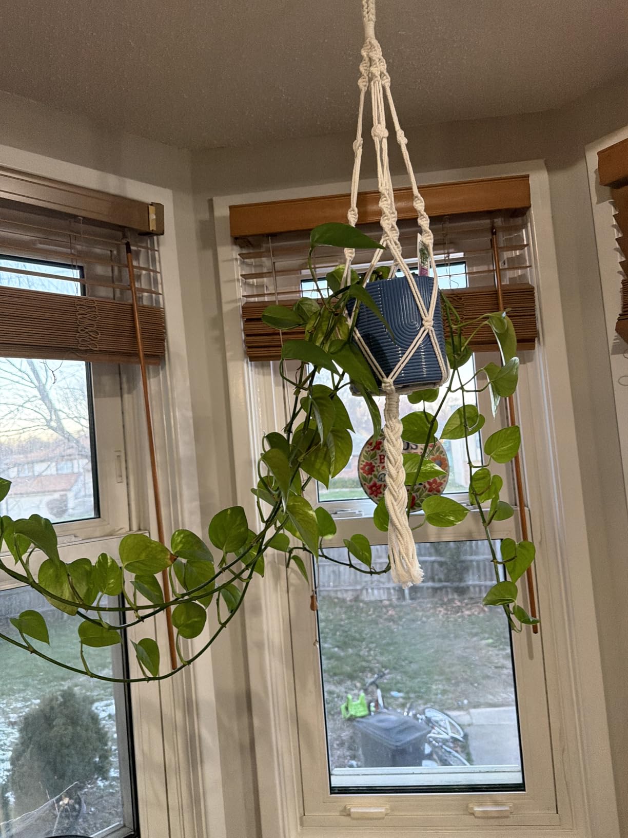 MIPON 3 Pack Macrame Plant Hangers, Hanging Planters for Indoor Plants customer photo 2