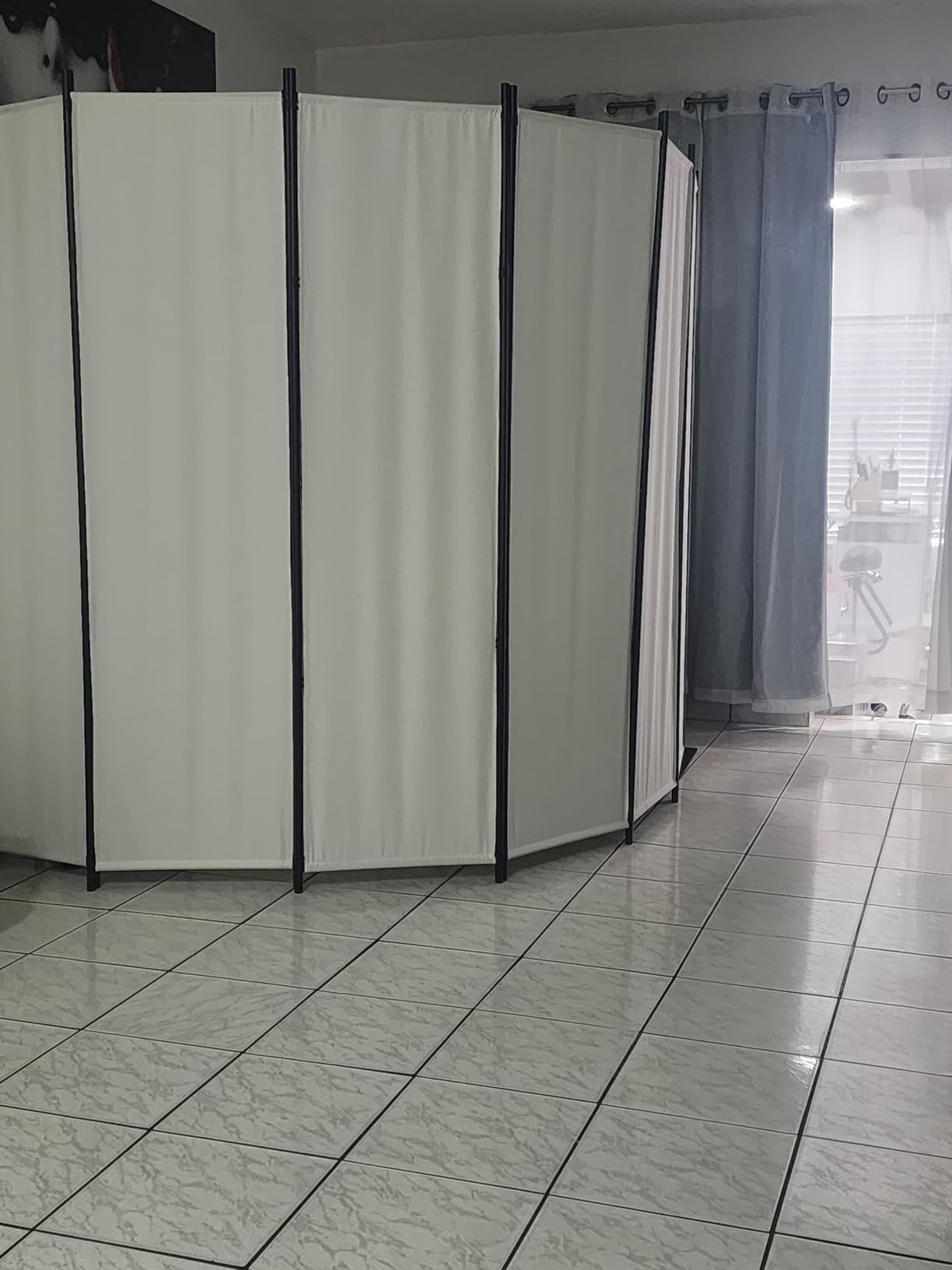 MAYOLIAH 6 Panel Folding Privacy Screen 9ft Wide 6ft Tall Room Divider customer photo 2