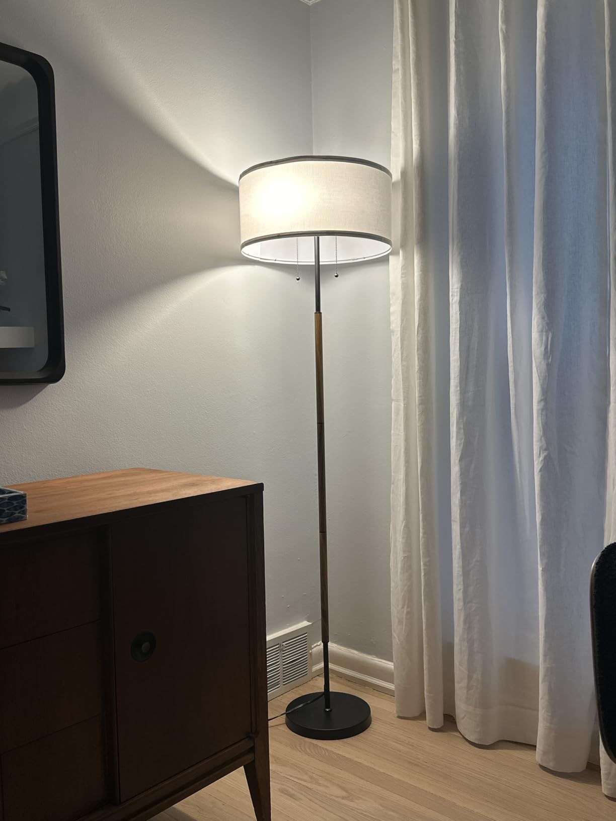 2-Light 3 Color Temperature Mid Century Floor Lamp for Living Room customer photo 2